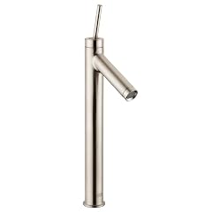 AXOR Starck Modern Premium Hand Polished 1-Handle 1 16-inch Tall Bathroom Sink Faucet in Brushed Nickel 10129821