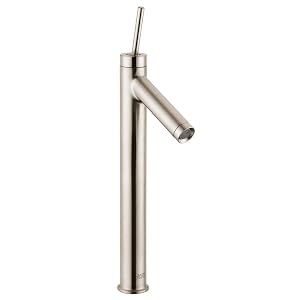 AXOR Starck Modern Premium Hand Polished 1-Handle 1 16-inch Tall Bathroom Sink Faucet in Brushed Nickel 10129821