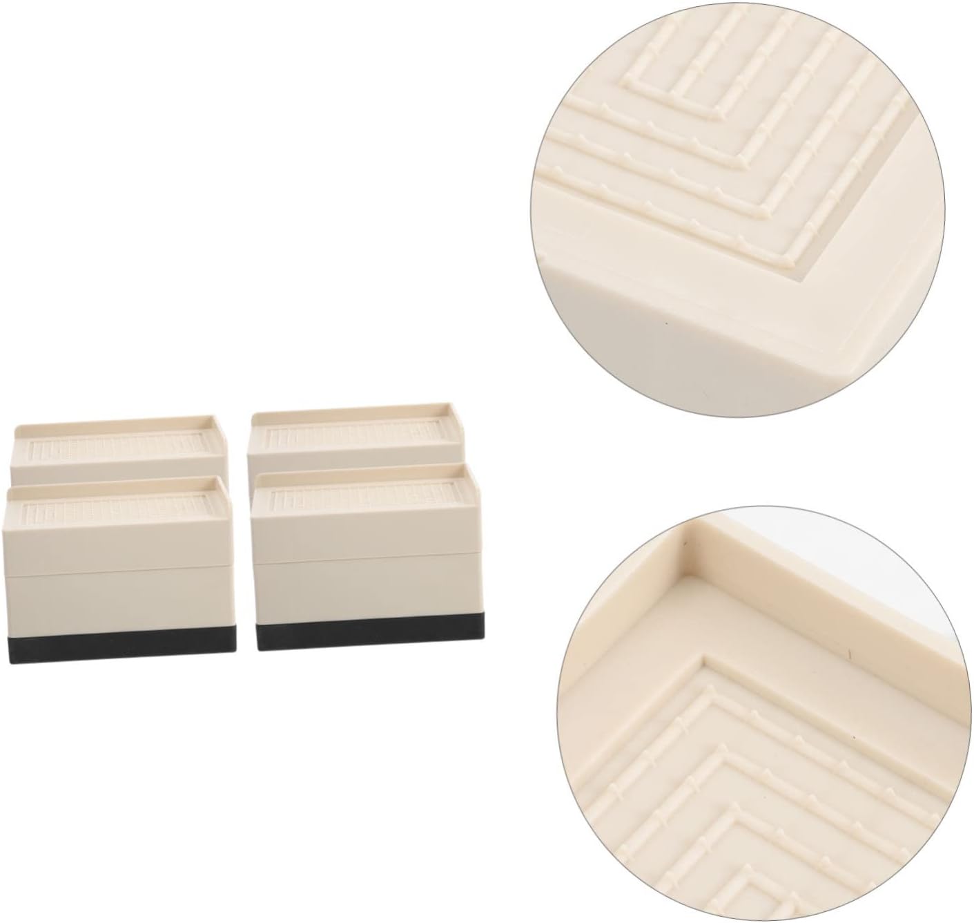 Ciieeo 4pcs Bed Sofa Couch Cabinet Washing Machine Table Leg Risers Nonslip Furniture Riser Pads