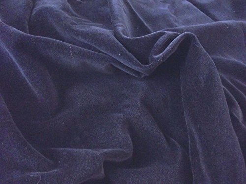 Tissu velours bleu marine en coton 5m pour rideaux et loisirs créatifs