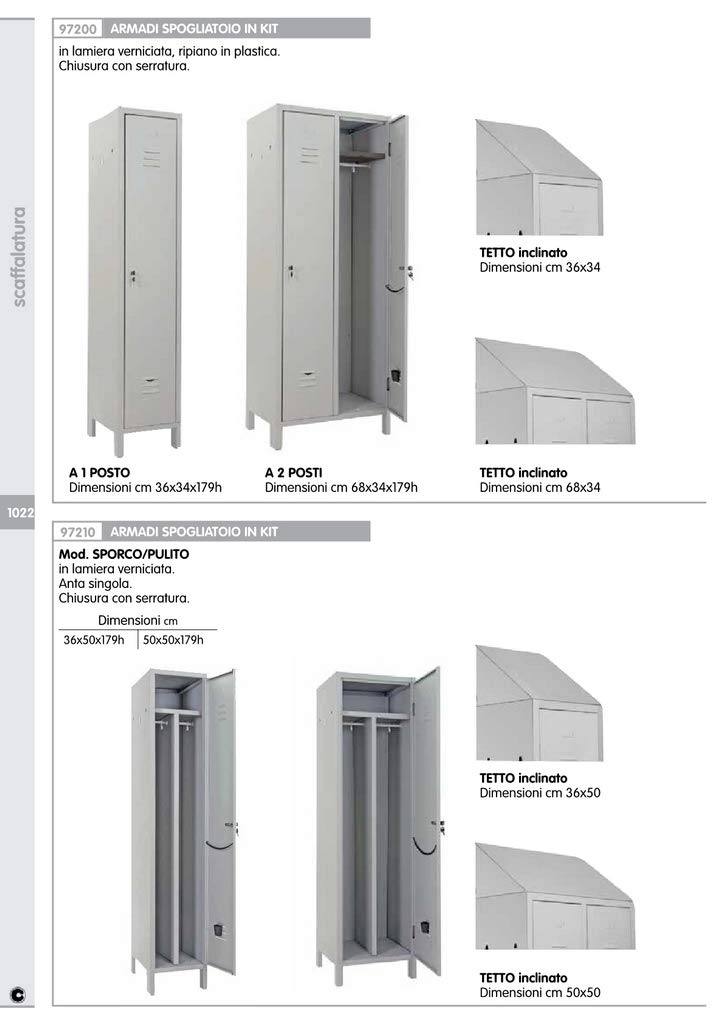NEXTRADEITALIA CF TETTO INCLINATO ARMADIO SPORCO PULITO 50x50 CM 1 PZ