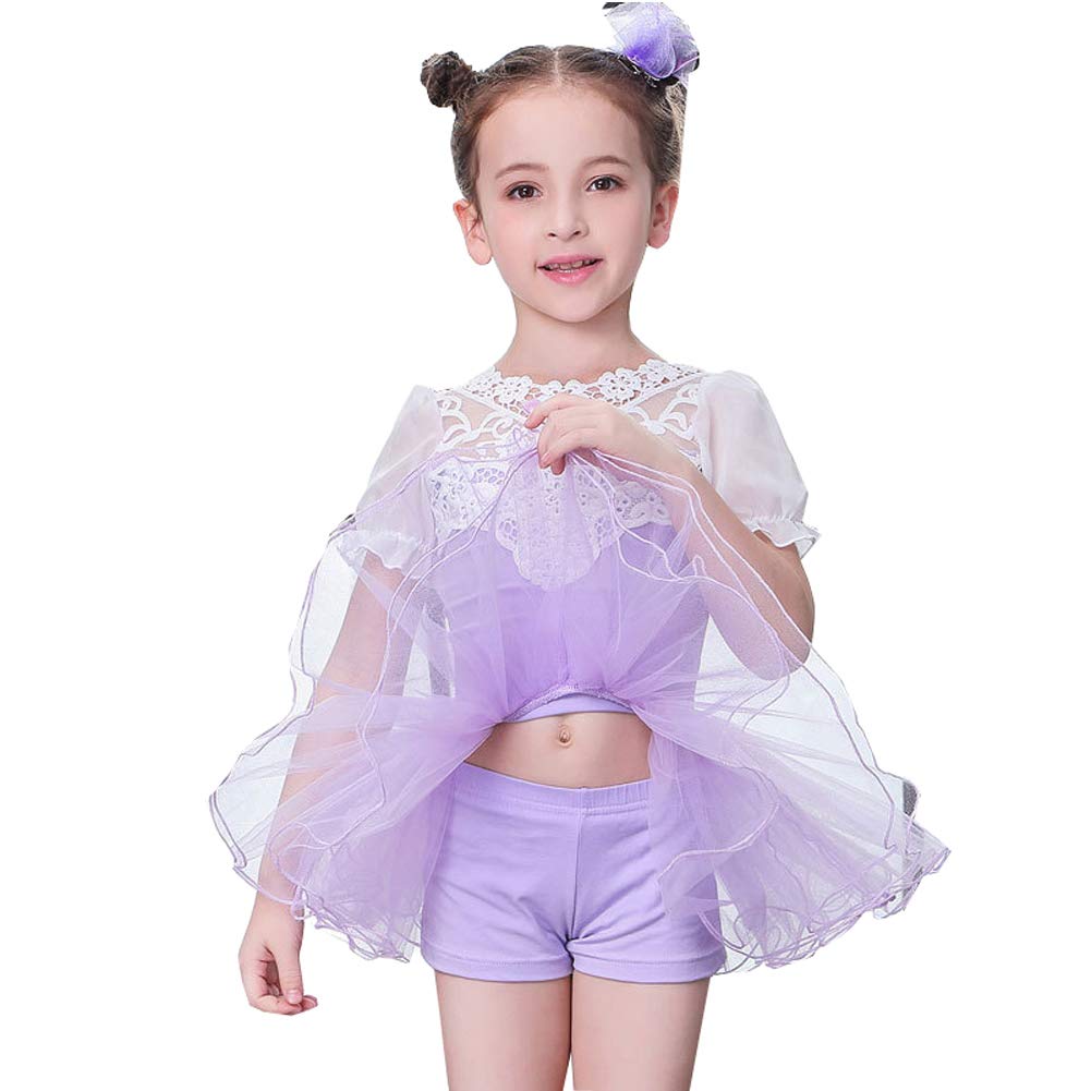 Amazon | ロモハナガ バレエレオタード 子供 上下2点セット パンツ