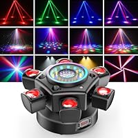 150W Beam Moving Head Bühnenlicht, RGBW LED Disco Magic Ball Effekt mit Fernbedienung Partylicht Scheinwerfer DMX512 Strobe für Halloween KTV DJ Hochzeit