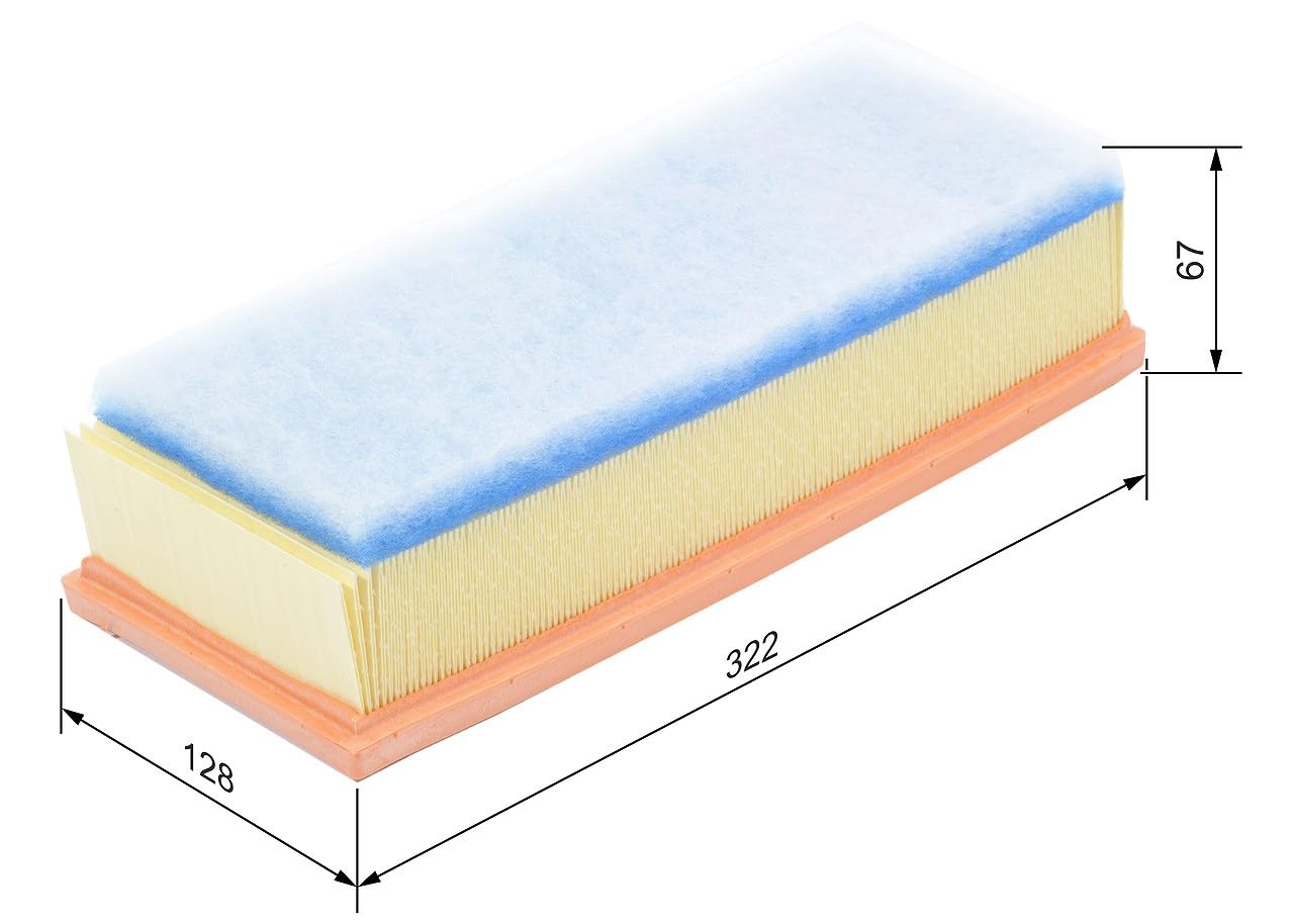 Bosch Filtro Aria per Auto S0157 - Trattiene le particelle solide all'esterno della presa d'aria - Resistente all'umidità ed altamente resistente alla trazione