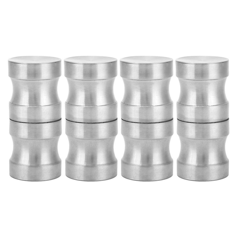 YWBL-WH Boutons de Porte Acier Inox 304 4 Jeux pour Verre de Douche Salle de Bain Quincaillerie
