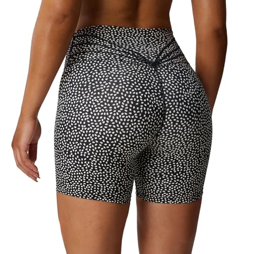 Image of Aoxjox Trinity Workout Biker Shorts for Women Tummy Control High Waisted Exercise Athletic Gym Running Yoga Shorts 6 inch