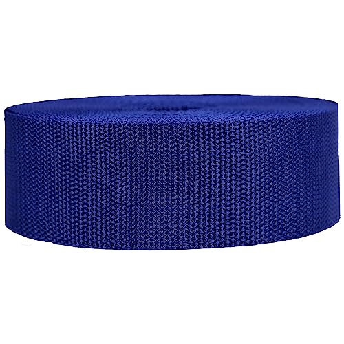 Strapworks Heavyweight Polypropylene Webbing - Heavy Duty Poly Strapping for Outdoor DIY Gear Repair 2 Inch x 10 Yards - Navy Blue