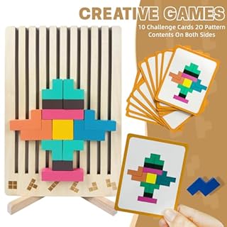 Laynertoys Wooden Stacking Puzzle Toy,3D Wooden Montessori Puzzles Toy,Giant Russian Block Game,Puzzle Board for Kids Jigsaw Puzzle Toddlers Brain Teasers for Kids 5-7 8-12 Years