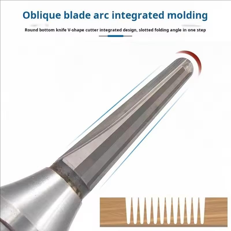 HUHAO 1/2 Inch TCT Router Bits, R1.6mm Rounded Bottom Arc Grooving Cutter for Wood Bending, CNC Milling Smooth Grooves in Solid Wood, Plywood, MDF for Furniture & Door Panels