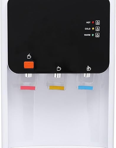 Miniatura 3 de Top Loading - Dispensador de enfriador de agua para botellas de 1 a 4 galones, dispensador eléctrico de frío y calor con 3 temperaturas y bloqueo de