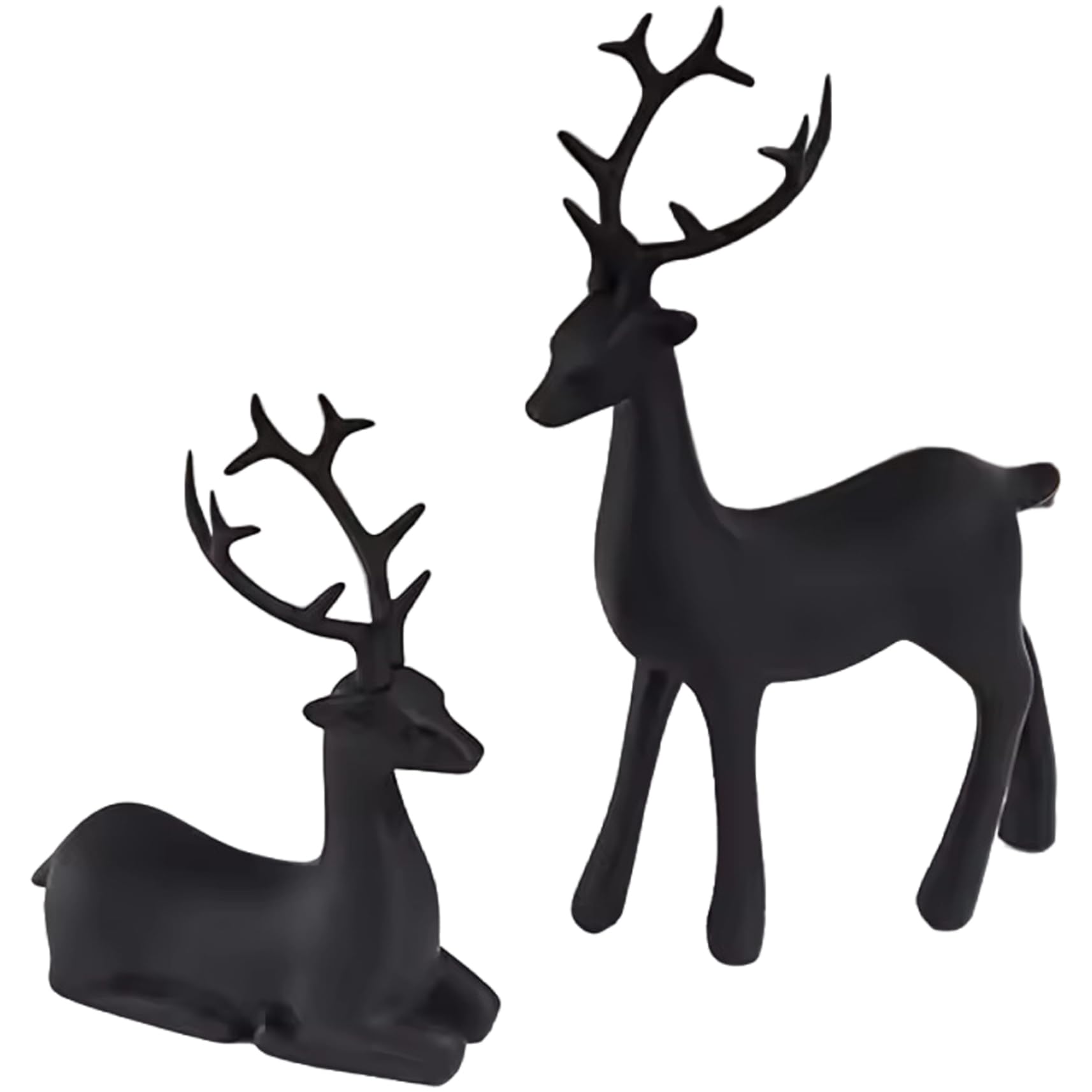 Figurine cerf porte-bonheur en lot de 2, le cadeau de Noël idéal