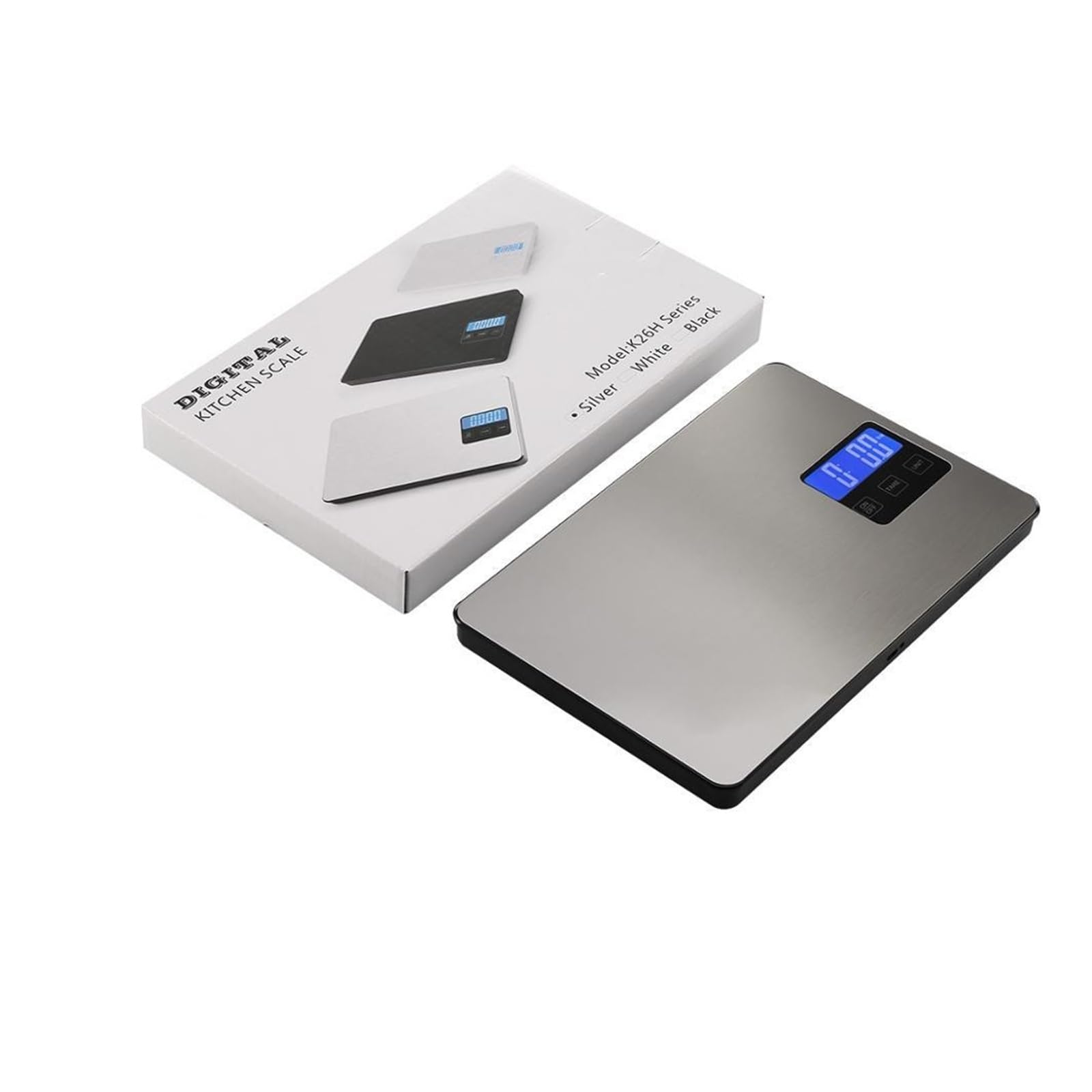 Digital Scales, 15kg Digital Kitchen Scale, LCD Display Electronic Food Scale for Cooking Baking Weighing Scales(Sliver)