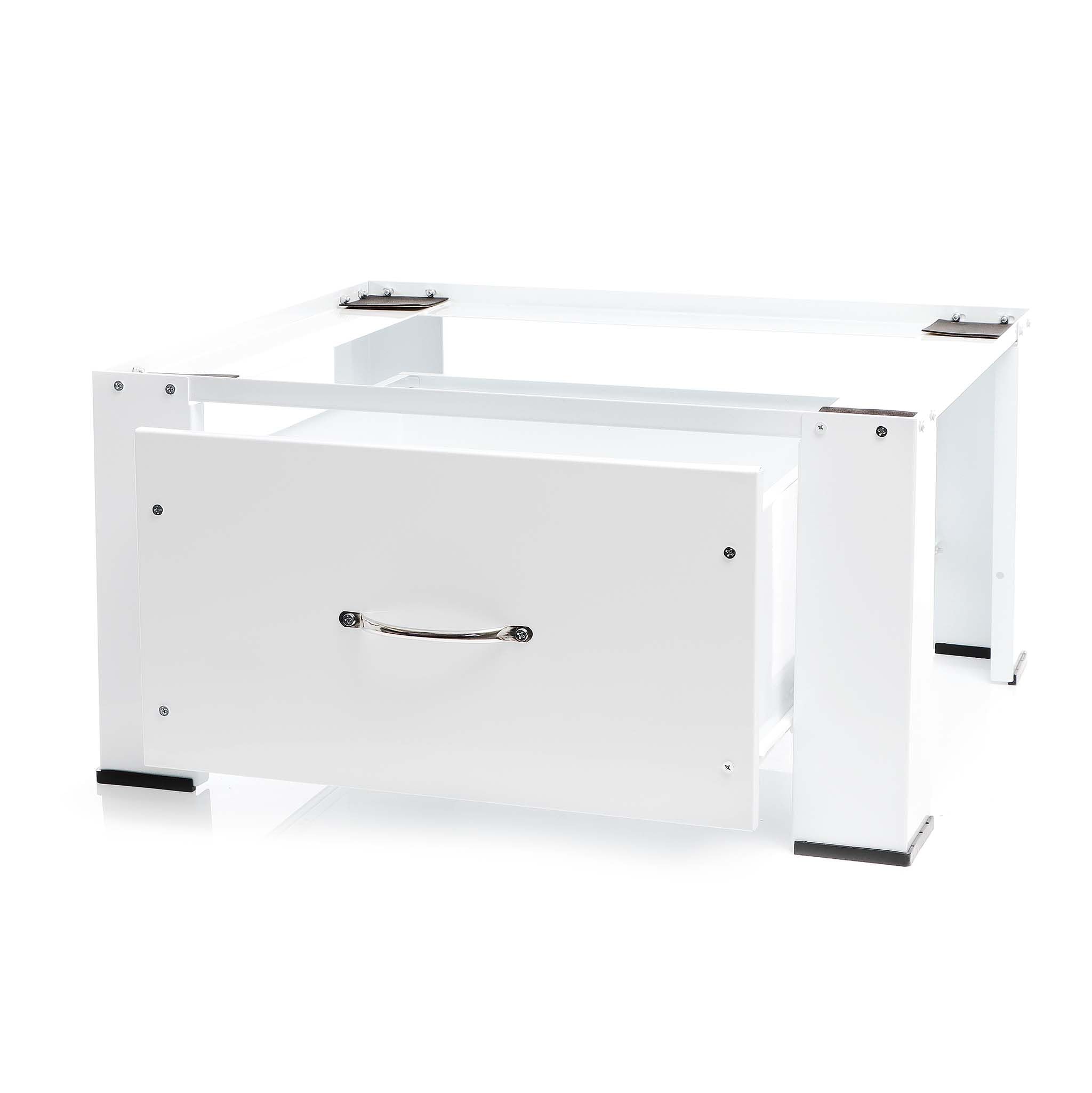 WilTec Elevador para Lavadora Base Soporte con cajón Pedestal para Lavadora hasta 150 kg