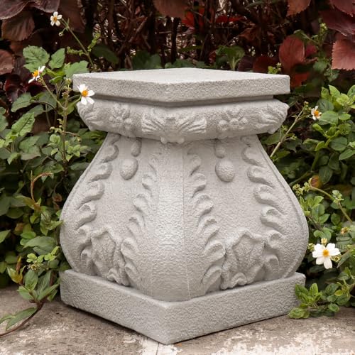 BRYNHILDSANS Outdoor Pedestal Stand for Garden Decor - ClassicalL Plinth Pedestal Stand for Statues Decorative Garden Pedestals and Statue Stand 12 Tall