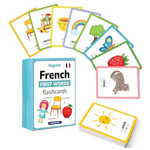 French Flashcards for Kids — Bilingual French English Flash Cards with...