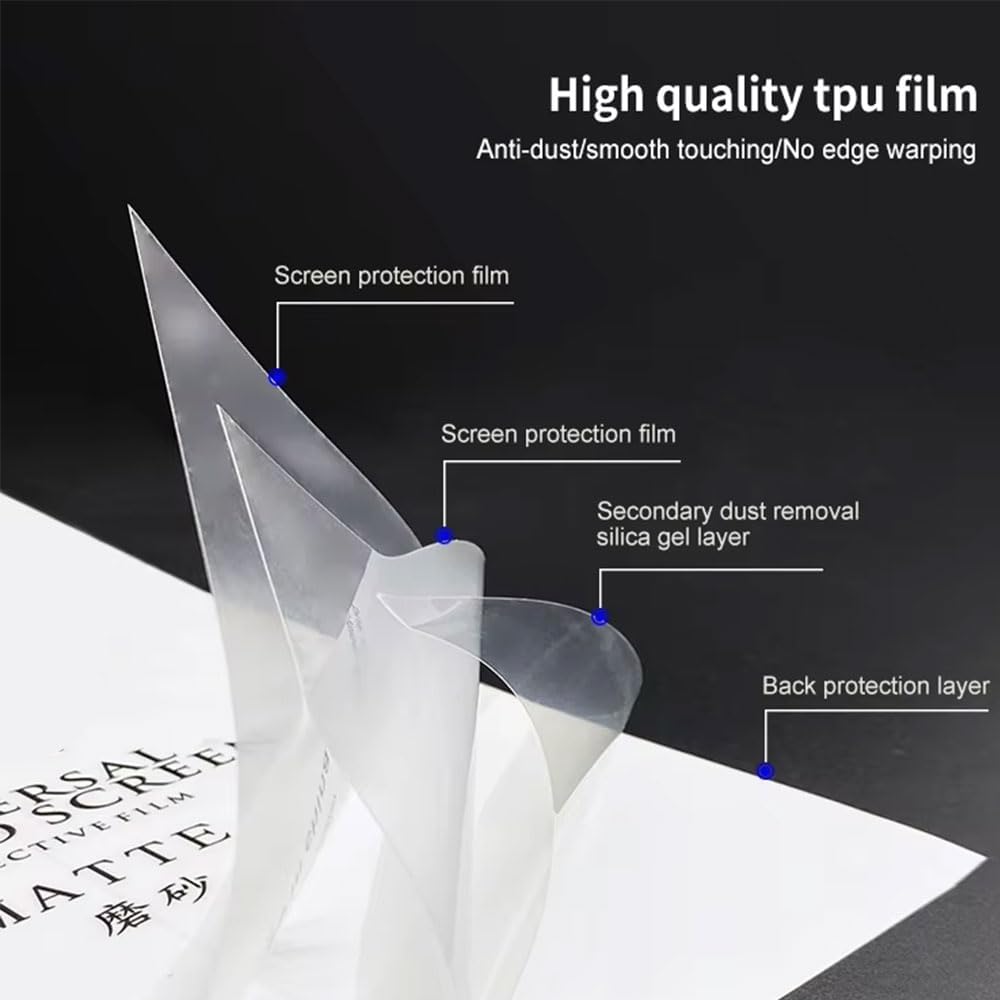 50pcs universal Mobile phone frosted protective hydrogel film,matte screen protector film for cutting machine,TPU protective sheet; 7-inch curved screen cell phone protector for cutter machine