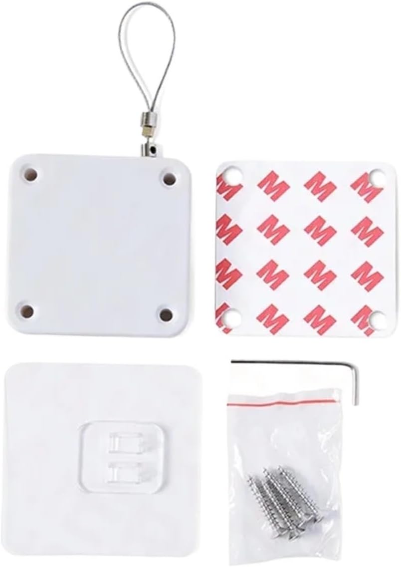 Door Closer Punch-Free Adjustable Closers for Sliding Glass 500g-1000g Tension Closing Device(White 1000g)