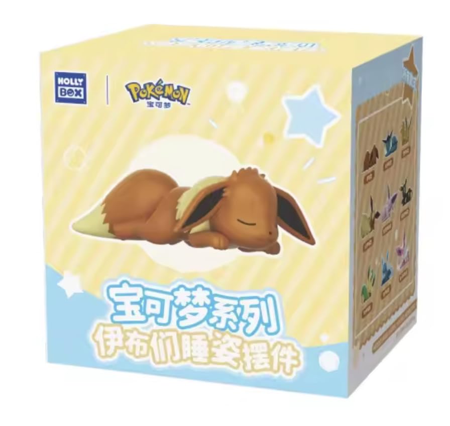 Pokemon Eeveelution Sleeping Figure | One Blind Box | Holly Box | For Collectors 15+ Years