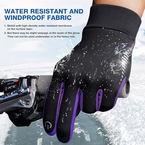Image of SIMARI Winter Gloves for Women Men - Cold Weather Thermal Touch Screen Ski Snow Glove Liners, Non-Slip Palm & Warm Fleece Lined, for Running Cycling Driving Hiking Walking Sports Outdoor Texting Work