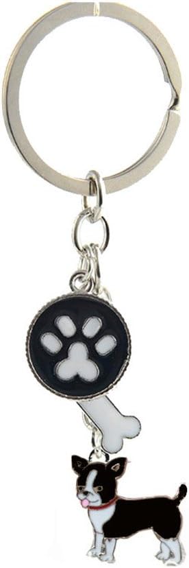 Key-ring Keychain,Cute Metal Small Dog Puppy Keychain Keyring Keyfob Car Bag Charm Dog Tag Chains Birthday