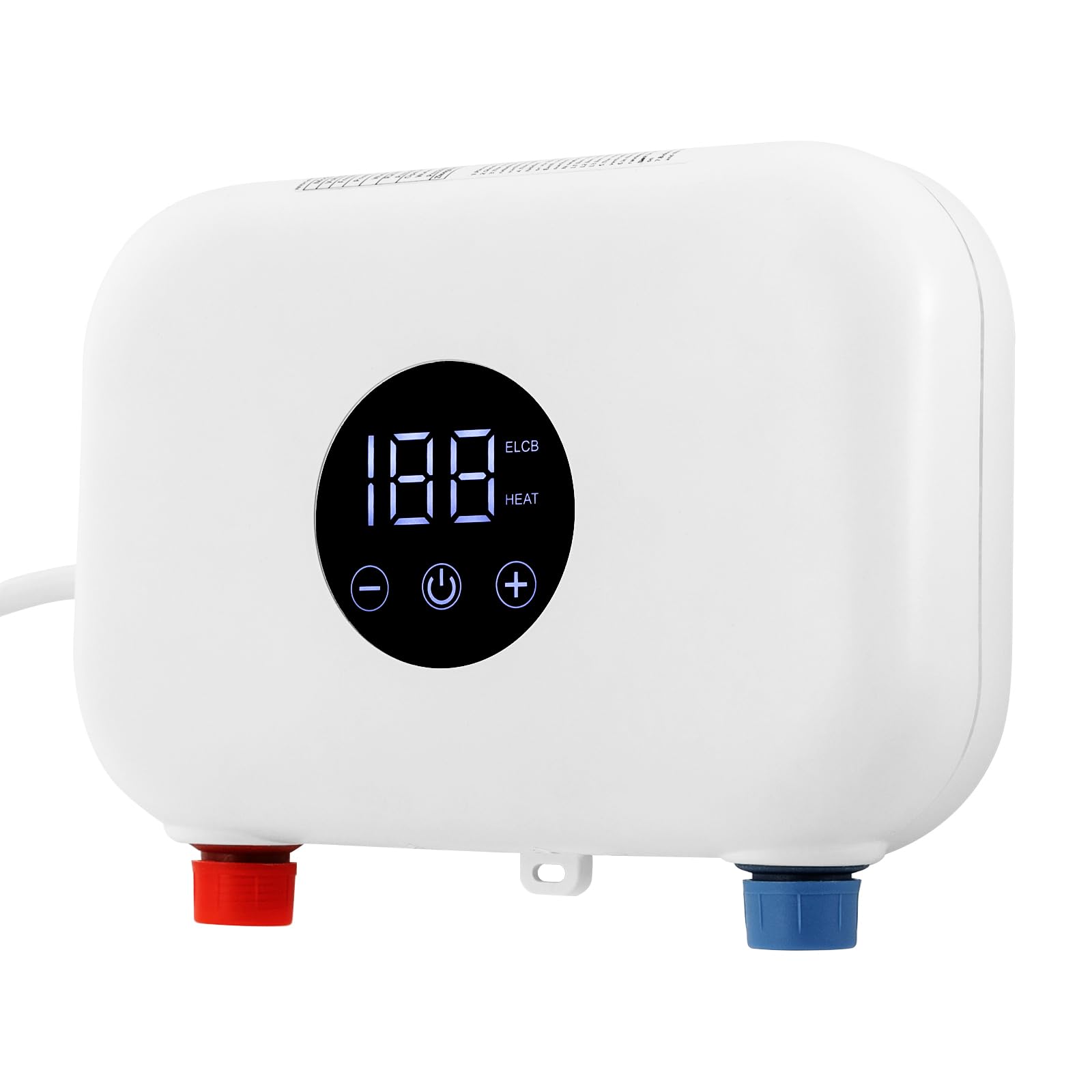 Mini calentador de agua eléctrico, 220 V, 5500 W, con indicador digital LED, calentador de agua eléctrico instantáneo, pequeño calentador de agua para cocina, cuarto de baño