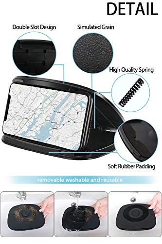 Bosynoy Cell Phone Holder for Car, GPS Mounts for car, Slim Dashboard Car Phone Mount for iPhone X 8 Plus 7 6s Samsung Galaxy S9 S8 Edge Note 8 LG and Other Garmin GPS, Reusable Silicone Pad Base