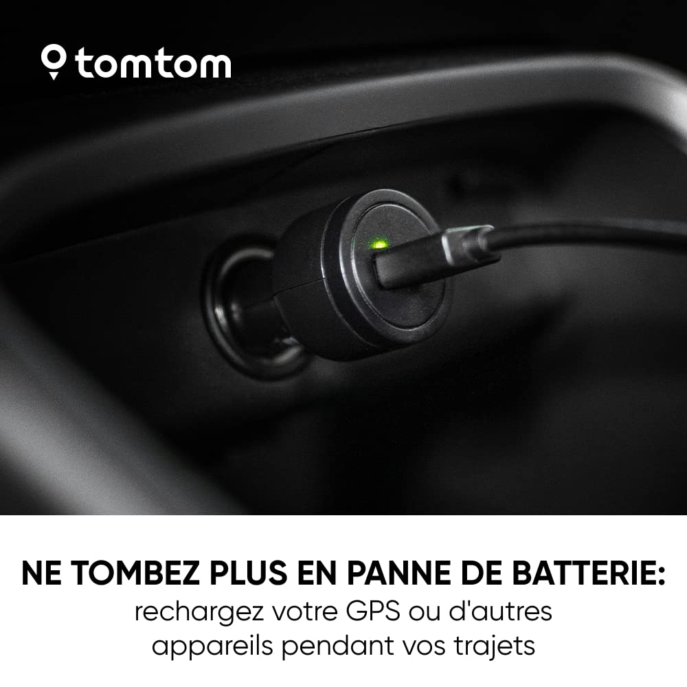 TomTom Chargeur USB avec câble pour 7" GPS (ex GO Discover 7", GO Expert 7", GO Camper Max)
