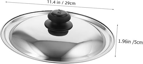 Miniatura 2 de Tapa de sartén de acero inoxidable antiquemaduras para ollas y sartenes, mango cómodo para sartén y cacerola lavavajillas
