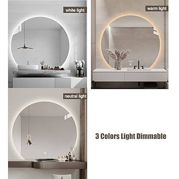 お洒落なLEDミラー⭐️鏡 LEDライト 壁掛け 洗面 省エネ モダンインテリア❣️ Amazon.co.jp: Susire 洗面台鏡 壁掛け 女優ミラー ledライト