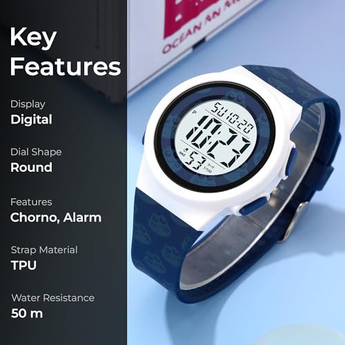 Image of SKMEI Digital Kids Watch for Boys & Girls - Waterproof Sports Wristwatch with LED Backlight, Alarm, Stopwatch & Dual Time Zone - Durable Kids Outdoor Watch - 2286