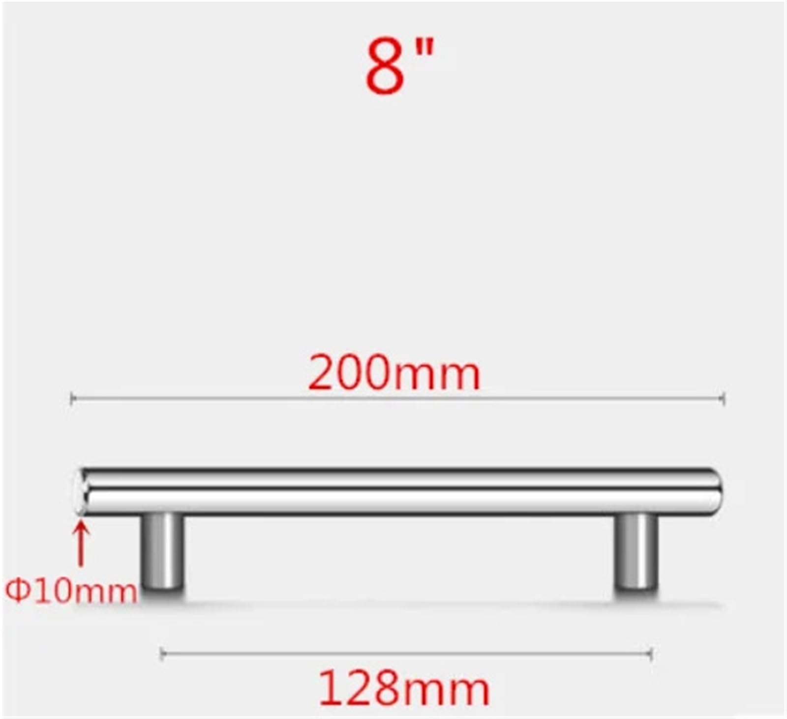 Schränkgriffe für die Küche 20PCS Edelstahl Griffe for Schränke Und Schubladen Küche Bad(128mm)