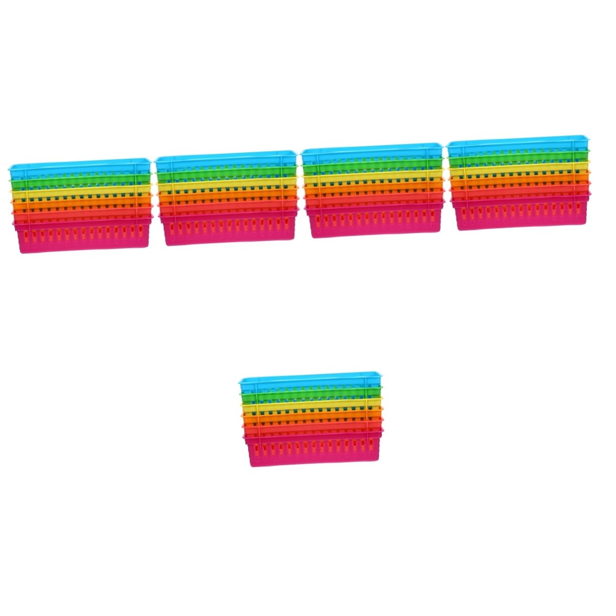 Panier de rangement plastique 30 pièces compact et multifonction