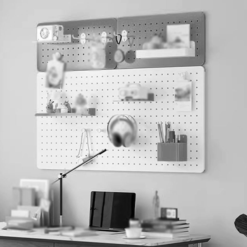Großes Wandaufbewahrungsregal, Multifunktionales Pegboard Für Bastelraum, Einfach Zu Installieren(Black color)