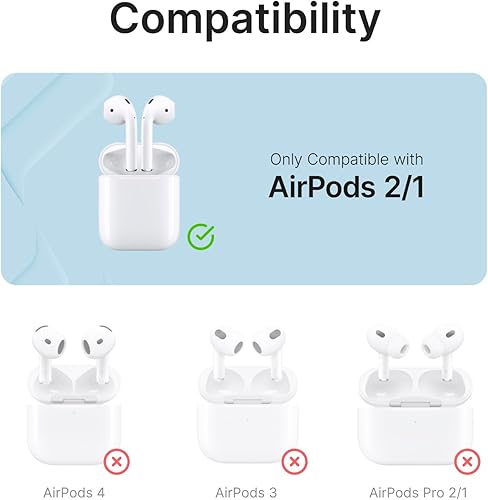 Miniatura 2 de Catalyst - Funda impermeable para Airpods de silicona, compatible con Apple Airpods 2 de carga inalámbrica, mosquetón, a prueba de golpes, sellado