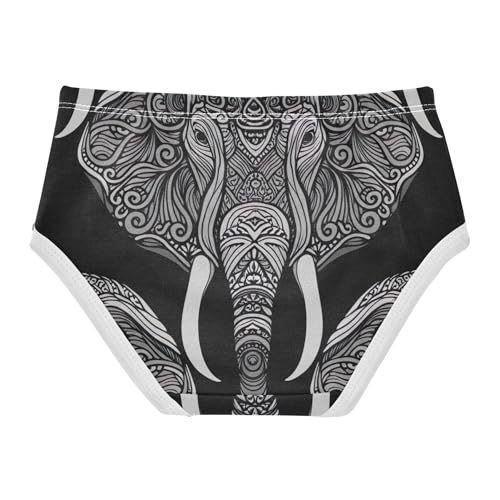 Cotton Toddler Underwear Floral Elephant Mandala Panties Little Girl Stylish Briefs Girls Undies 2t2