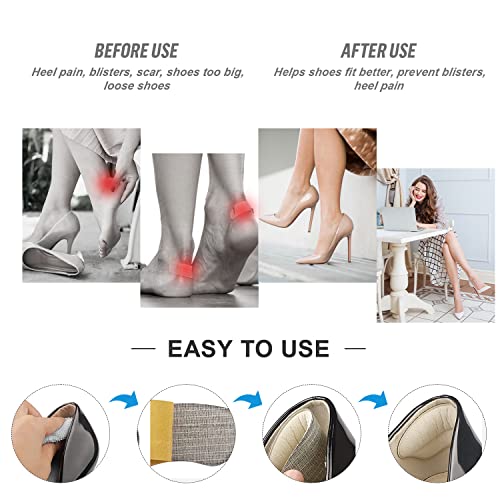 image for Riootlnm Heel Pads for Shoes That are Too Big, Heel Inserts for Women,