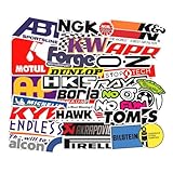 XINYUELI ステッカー 100枚セット シール 防水 レーシング スポンサーロゴ デカール おしゃれ かっこいい 人気 ノートパソコン パソコン スノボ スケートボード 荷物 スーツケース ギター 水筒 スマホケース スケボー カー 自転車 バイク ヘルメットなど用（Dセット）