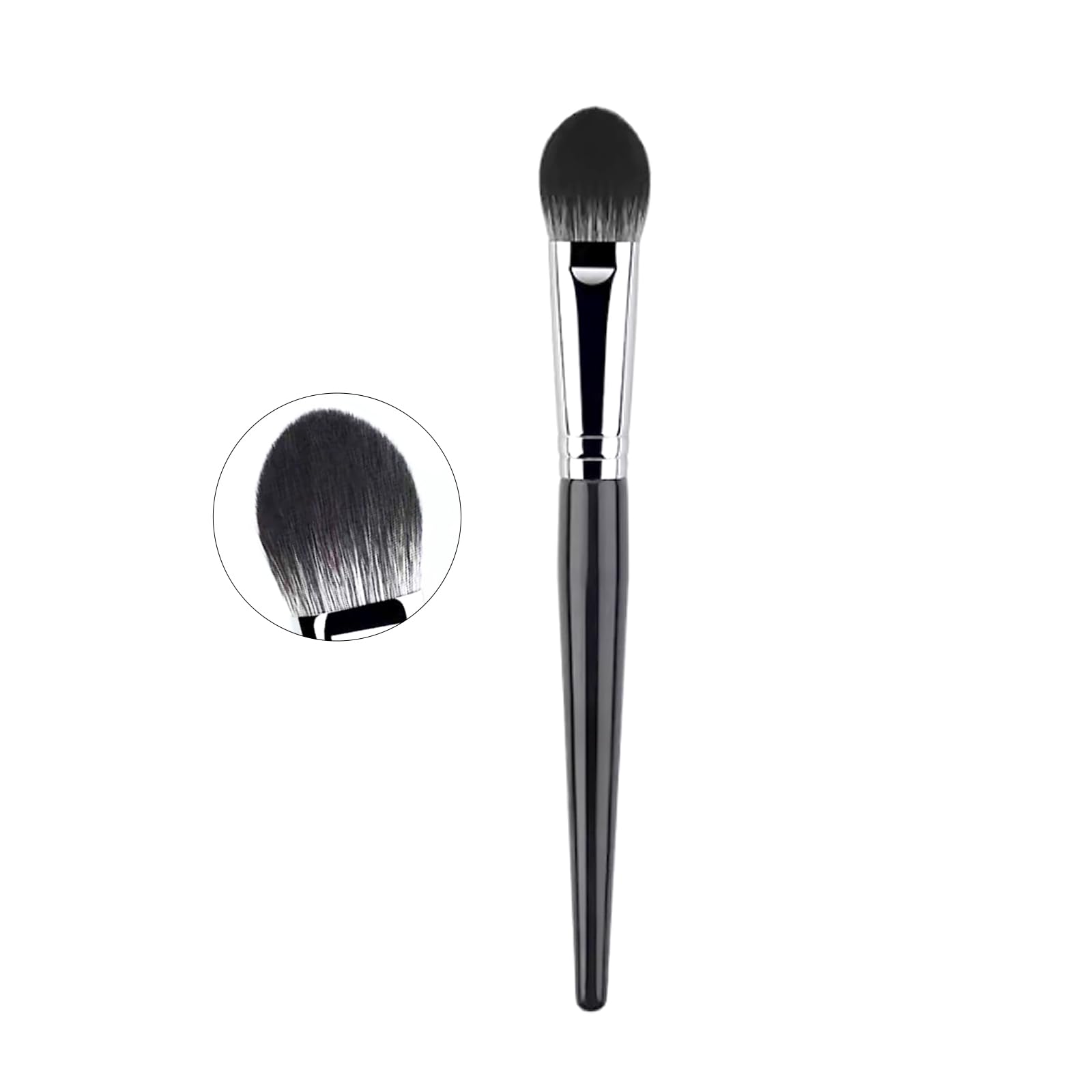 LASHIDOL Cheek Brush, Makeup Brush, Peach Shape, Soft High Density Makeup Brush, Powder/Cream, Fluffy Touch Like a Cat, Makeup Brush Set, For Beginners, Perfect Fit To Your Skin, Light and Smooth, 1 :