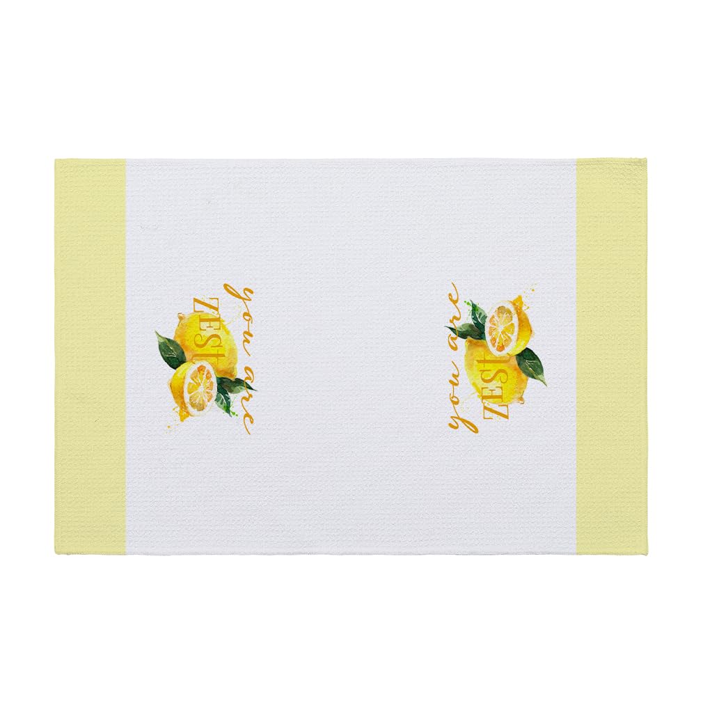Trapos Cocina Hoja Amarilla De Limón Paños de Cocina Suaves y Absorbentes Paños Cocina Reutilizables Trapos de Cocina para Secar Toallas Lavable Toallas de Barra Juego de 4 (40x60cm)