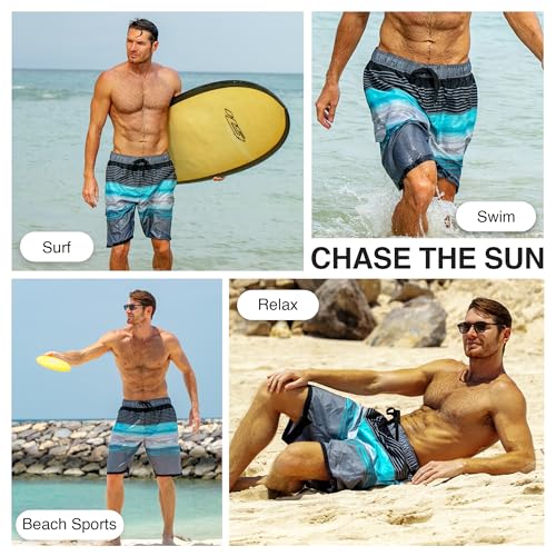 Image of Kanu Surf Men's Big Viper Extended Size Stripe Swim Trunk