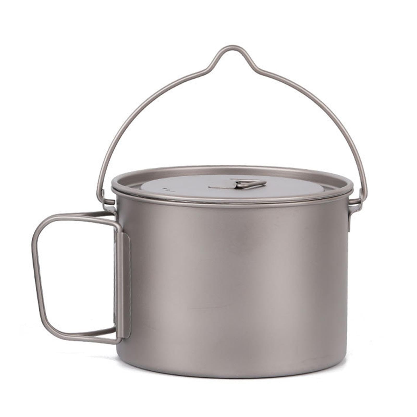 900 ml Outdoor-Topf aus Titan, Reisebecher, Hängetopf für Picknick, Küche, Angeln