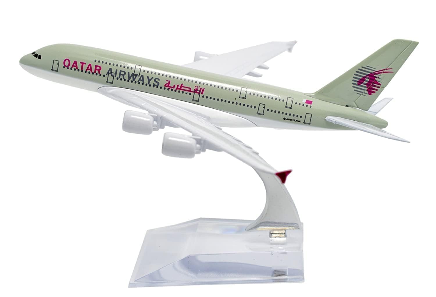 SCHUBERT Adult Only For Display Diecast Aeroplane Scale Model Size -16 Cm (Qatar Airways), Multicolor