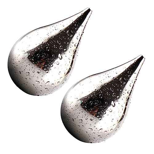 OKUMEYR Juego de 2 Piedras Enfriadoras de Acero Inoxidable para Cubitos de Hielo Cerveza Whisky Vodka Piedras Enfriadoras Cubitos de Hielo