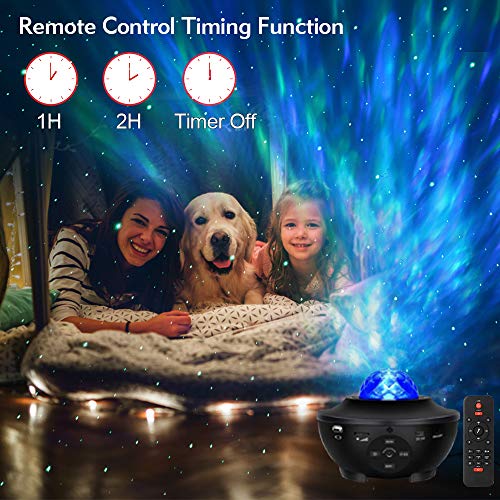 Star Projector, 3 in 1 Galaxy Projector for Bedroom, Starlight Projector with Bluetooth Speaker and Remote Control… 8 Star Projector, 3 in 1 Galaxy Projector for Bedroom, Starlight Projector with Bluetooth Speaker and Remote Control… - Image 8