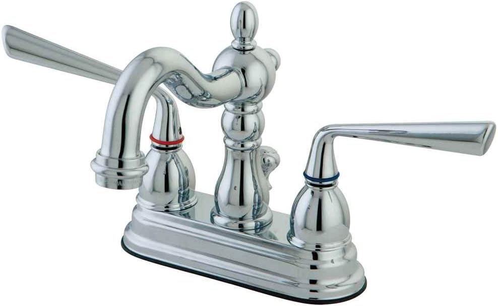 Kingston Brass KS1601ZL Silver Sage Centerset ADA Lavatory Faucet, Polished Chrome
