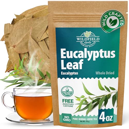 Image of 4 oz Dried Eucalypt Leaves Dry Herbal Tea (Eucalyptus) 113g Long Big Eucalyptus Leaf Herb Hojas De Eucalipto