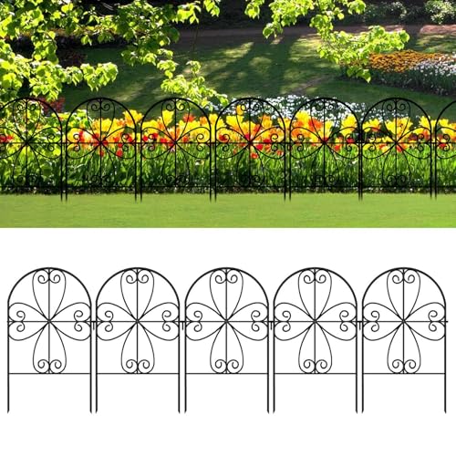 Protección para tumba y valla de jardín metálica con 10 paneles exteriores 4