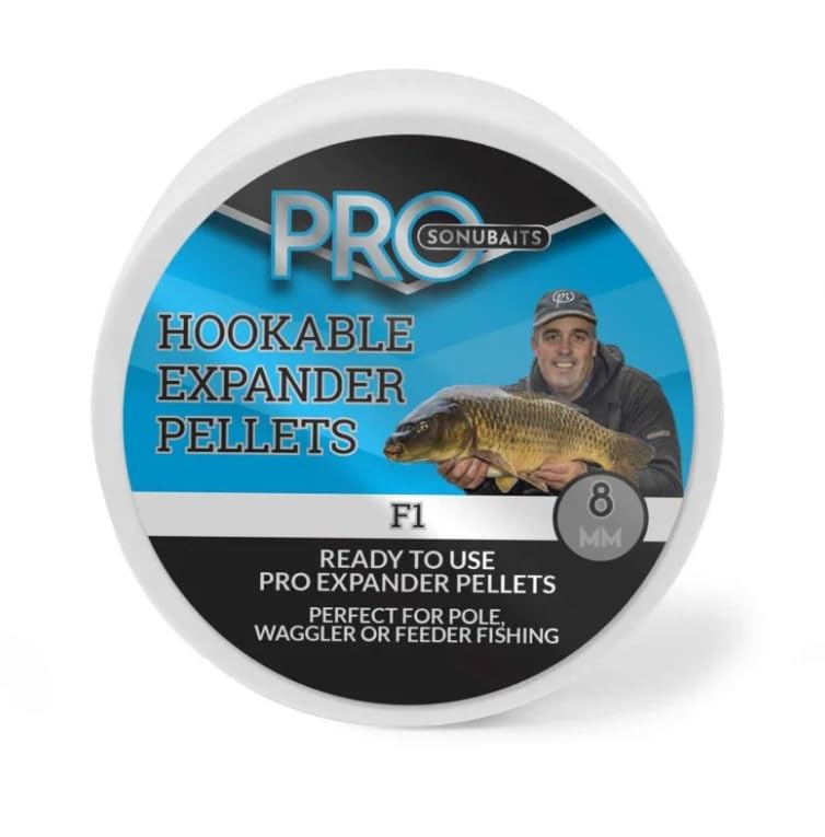 Preston Sonubaits Pro Hookable Pellets 4mm F1 Flavour | x2 Packs | Match Fishing Hookbait | Durable Hookbait for F1’s, Carp, Skimmers and Bream | Fish Meal with F1 Flavouring