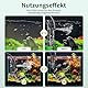 Forever Speed 5-in-1 Aquarium Innenfilter mit UVC Klärer 3 Watt, Aquarium Filter Pumpe inkl Einstellbarer Durchfluss 400L/h für 40-120L Aquarien