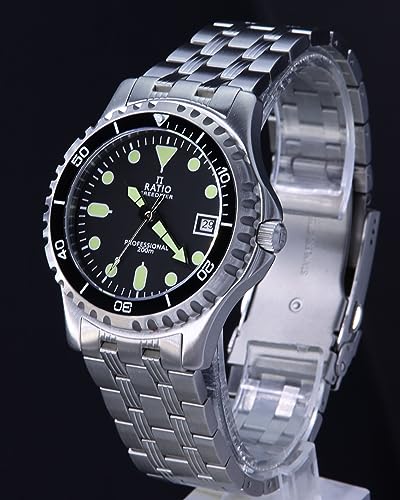 Image of RATIO FreeDiver Dive Watch Sapphire Crystal Japanese Quartz Analog 200m Water Resistant Casual Formal wear Diver Watch